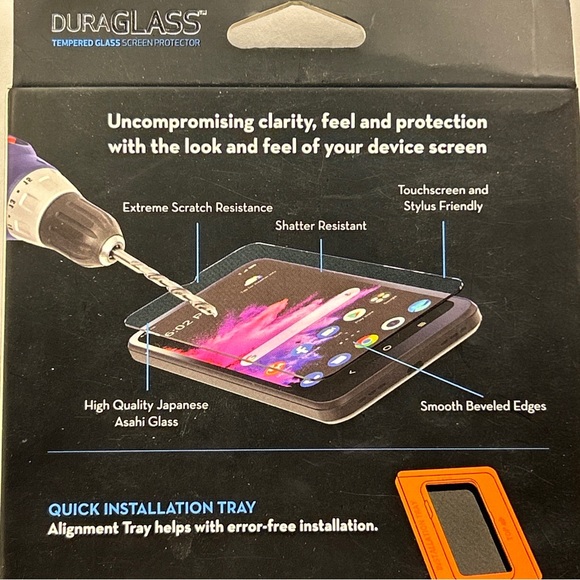 New DURAGLASS Tempered Glass Screen Protector for Alcatel TCL 30 Z - Picture 7 of 8